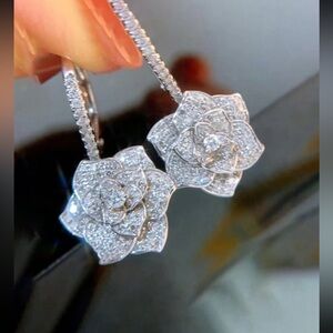 1 Cubic Zirconia Drop Earrings For Women